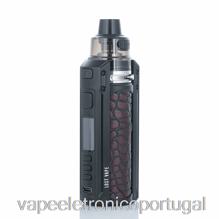 Vape Eletrônico Perdido Vape Ursa Quest 100w Pod Mod Kit Preto / Couro De Crocodilo